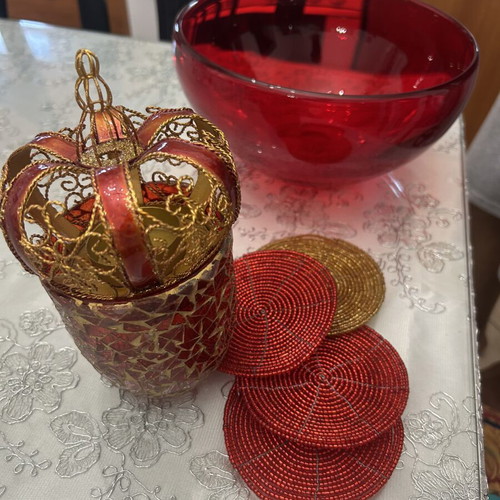 Fruit bowl and candle holder like new