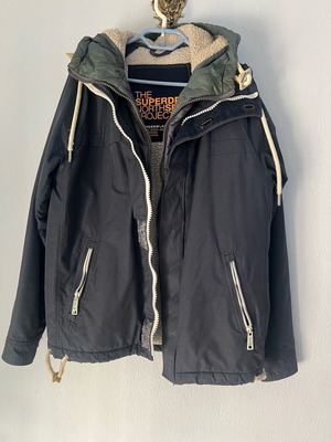 Superdry men's blue jacket used, size XL