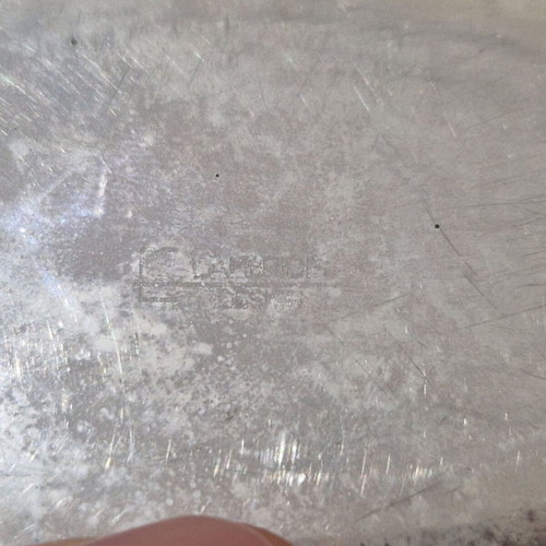 Vintage Silver-Plated Bowls Lambridis set of 2, Mid-Century Modern leaf design used
