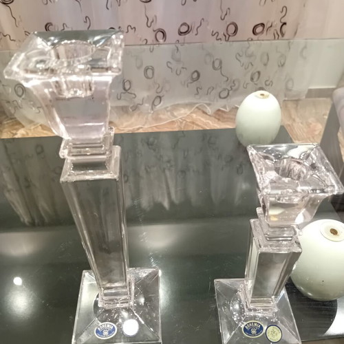 Bohemia Crystal decorative crystal candlesticks like new