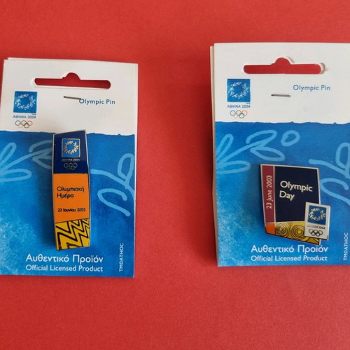 Olympic pins Athens 2004 new, set of 2 lapel pins