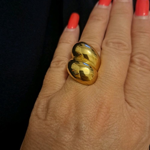 Steel ring gold color new