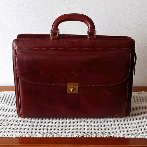 Leather Professional Briefcase Bordeaux used