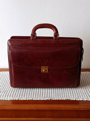 Leather Professional Briefcase Bordeaux used
