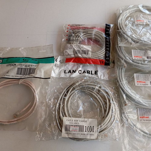 Καλώδια δικτύου UTP Cat 6+5 καινούργια, σετ 7 τεμαχίων
