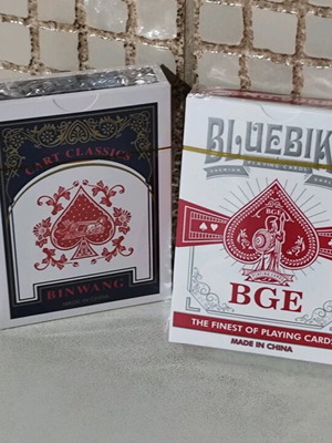 Τράπουλες Bluebike και Binwang καινούργιες, σφραγισμένες, σετ 2 τεμαχίων