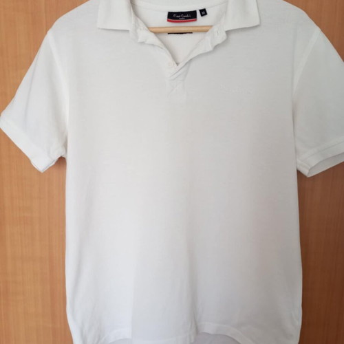 Pierre Cardin short-sleeve polo shirt new, size M, white