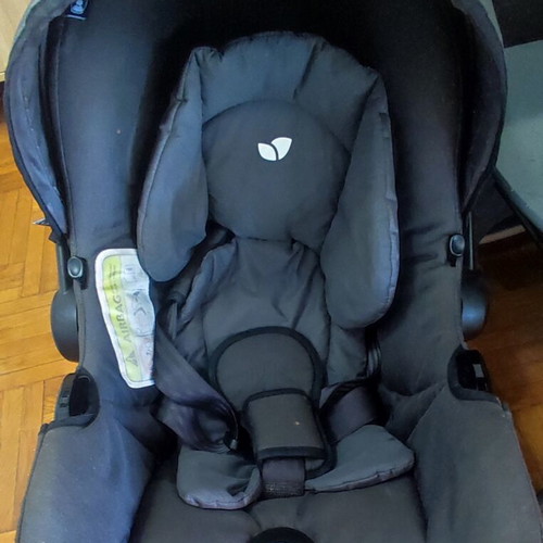 Joie Gemm car seat with Isofix base and car mirror used