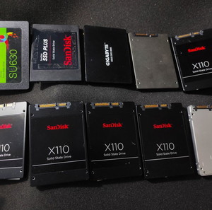 Lot από 10 SSD, πακέτο από 10 διάφοροι SSD διάφορες υγείες και με 100%