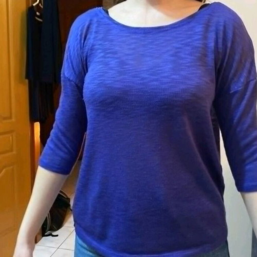 Purple Pink Woman blouse with 3/4 sleeves like new, size S