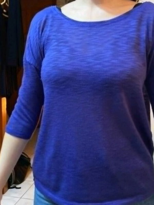 Purple Pink Woman blouse with 3/4 sleeves like new, size S