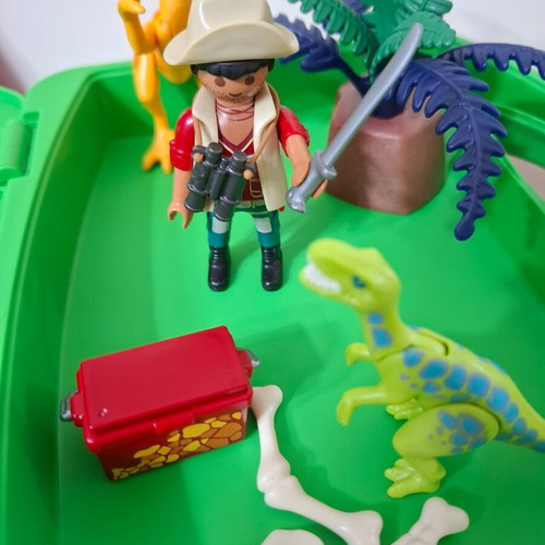 Playmobil 70108 Explorer and Dinosaurs Carry Case, missing one fossil