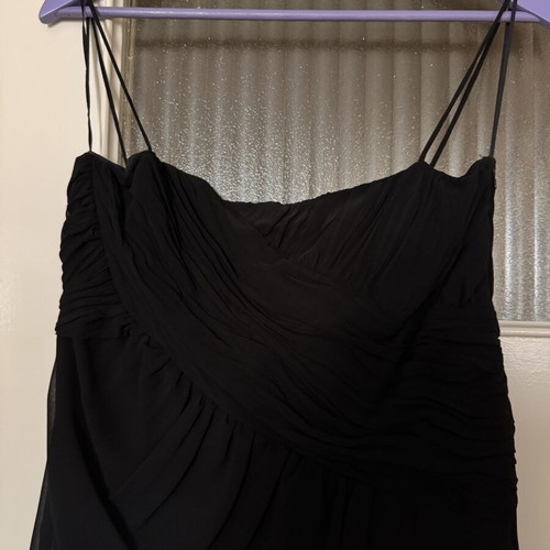 Zara black evening dress draped chest size L new with tag
