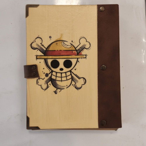 One Piece notebook with blank and lined pages handmade