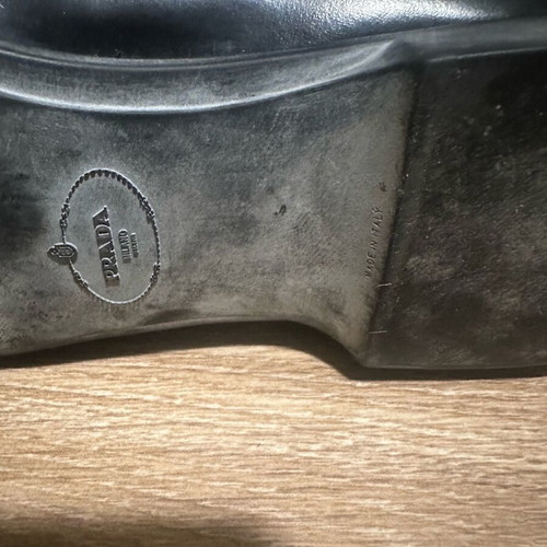 Prada leather men's shoes with adjustable Velcro straps like new