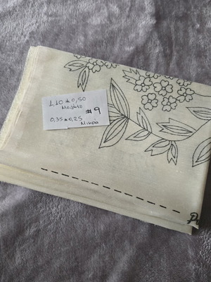 Embroidery canvas set of 3 pieces new, fine fabric with design