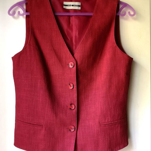 Vintage Vera Condotti red vest in viscose-linen like new