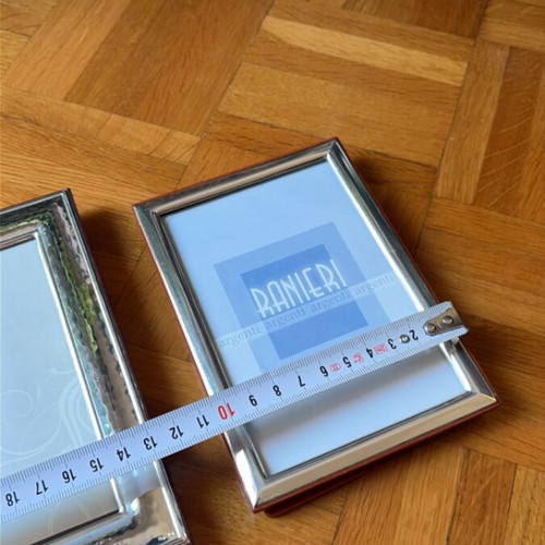 Silver photo frames used, set of 2