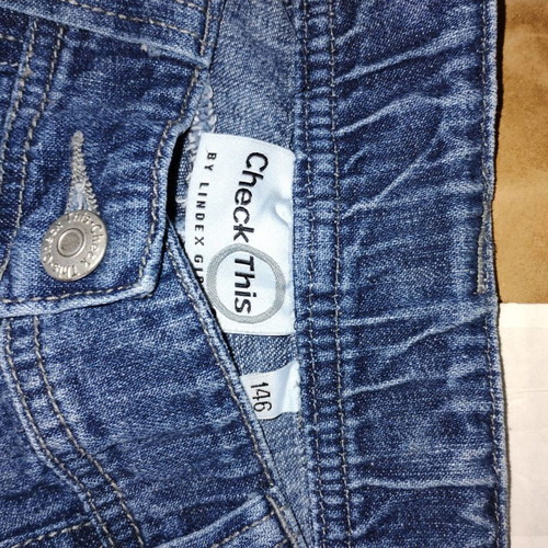 Lindex girls' jeans used, size 146 cm, blue