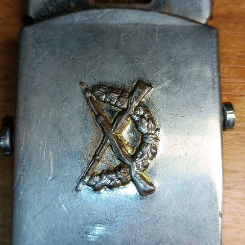 Military belt buckle old used