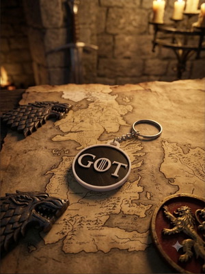 Game of Thrones Premium 3D Printed Keychain new