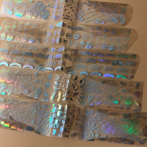 Aurora Glass holographic nail stickers pack of 5 new