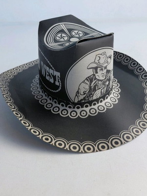 Lithographic Cowboys Hat 60s decade new Greek made