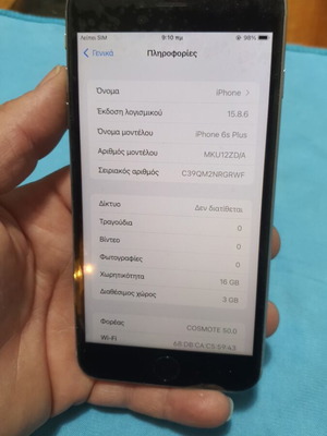 Iphone 6s Plus 16GB used with new screen and battery