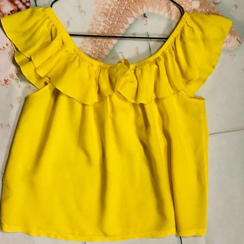 Infashion blouse used, yellow, size S