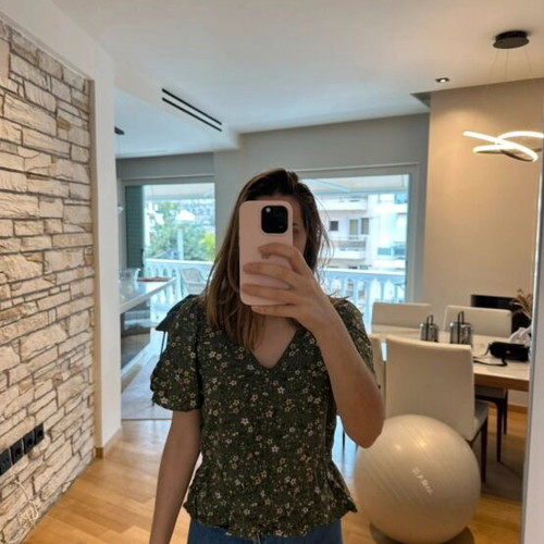 Attrattivo short-sleeve blouse medium green like new