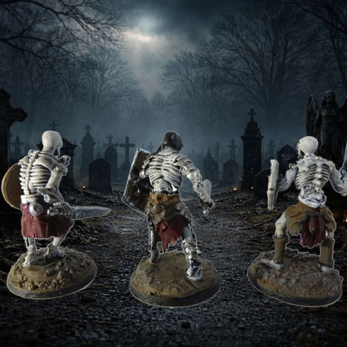 Skeleton Warriors miniatures painted like new, set of 3