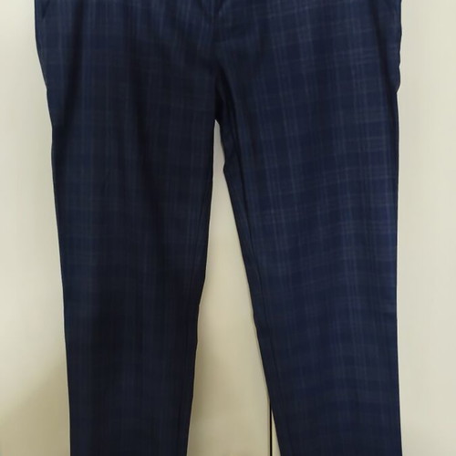 Checked men's pants like new, black and blue, sizes M L