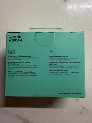 Logitech C270 HD webcam, sealed in box