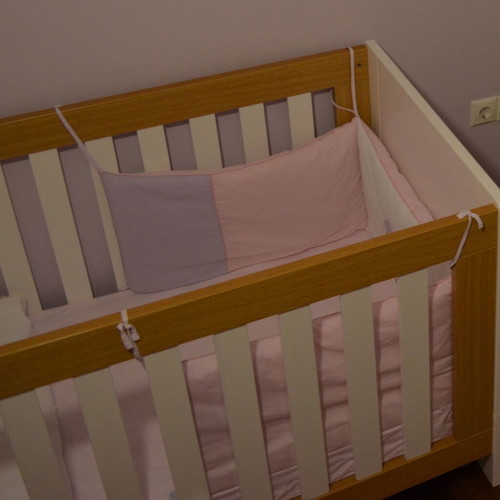 Jenga Grey baby cot like new with mattress