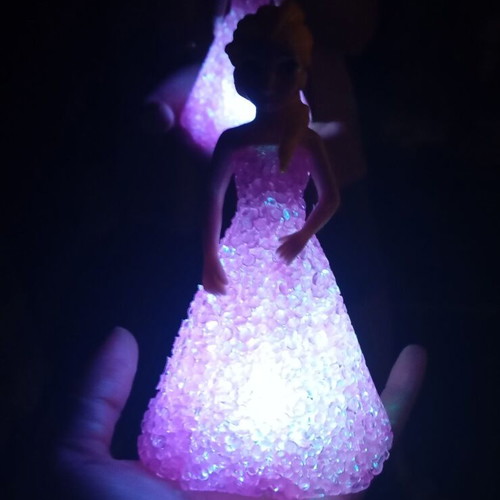 Princess figure with light new, height 15 cm