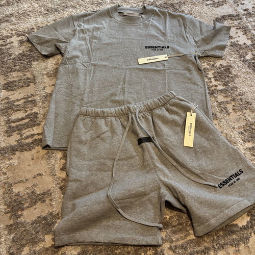 Essentials Fear Of God T-shirt and Short Set Grey, brand new