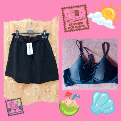 Zara women's clothing set, shorts, bikini top, kimono, dress, blouse