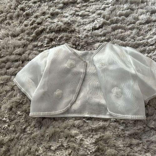 Children's dress for flower girl embroidered and hand-sewn with bolero, like new, age 1-2