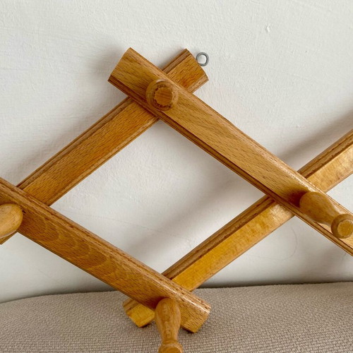 Vintage wooden folding coat rack like new