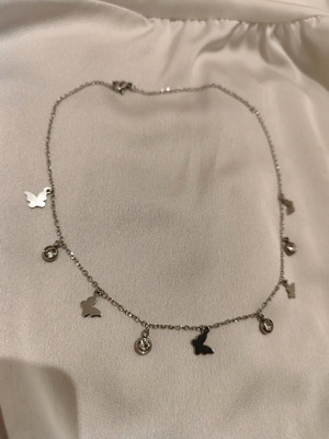 Handmade steel necklace new with stainless steel details