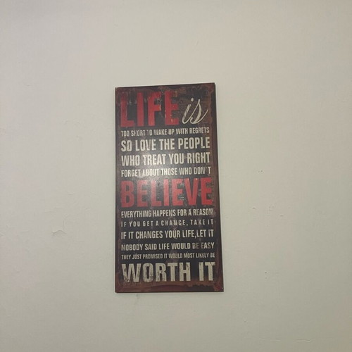 Wall frames with inspirational quotes wooden like new
