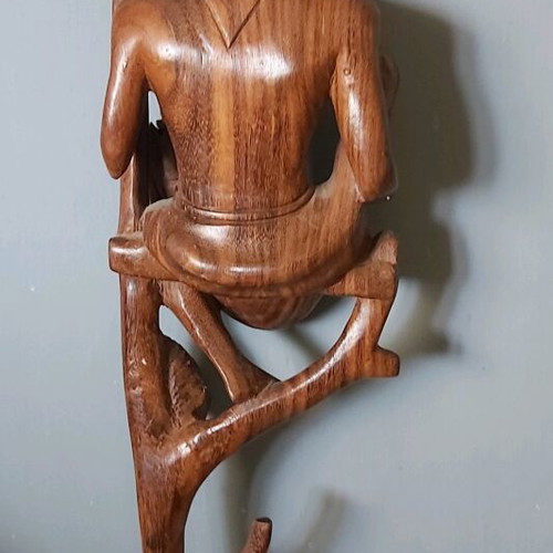 Wooden decorative fisherman like new, handmade