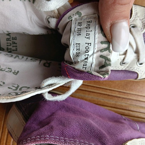 Replay fabric ankle boots used, size 38, purple