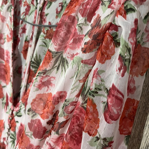 Stradivarius floral dress like new, pink multicolor, size M