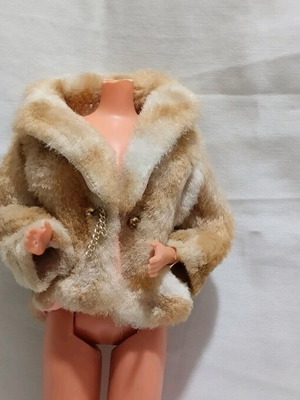 Barbie Fab Fur #1493 coat used, Mattel 1969