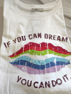 Ltb Women T-shirt New, Size S, White Multicolor
