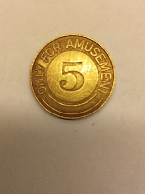 Brass amusement token used