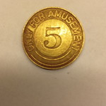 Brass amusement token used