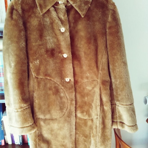 Women's fur coat new brown size L