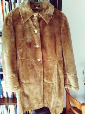 Women's fur coat new brown size L